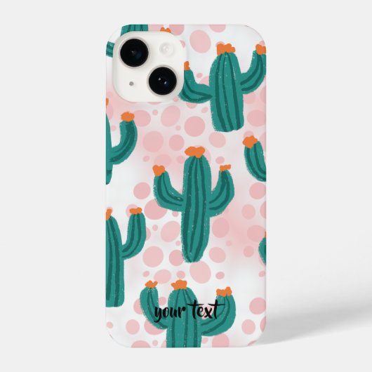 Personalized Desert Pink Cacti Phone Case iPhone Hoesje (Achterkant)