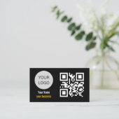 Personalized design with Custom Contact & qr code Visitekaartje (Staand voorkant)