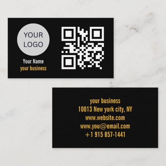 Personalized design with Custom Contact & qr code Visitekaartje (Voorkant / Achterkant)