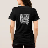 Personalized Design Your Own Funny QR Code Tri-Blend Shirt (Achterkant)