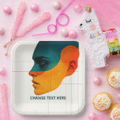 Personalized Designer Paper Plates Papieren Bordje (Feest)