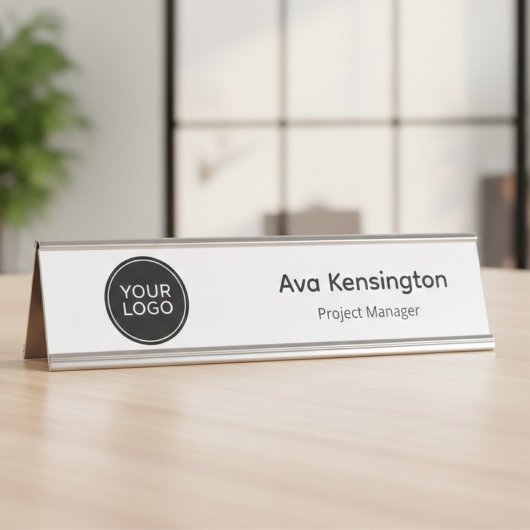 Personalized Desk Name Plate | Custom Logo Office  Bureau Naambordje