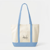 Personalized diaper bag with elegant name monogram tote bag (Voorkant)