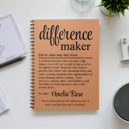 Personalized Difference Maker Definition Gift Notitieboek