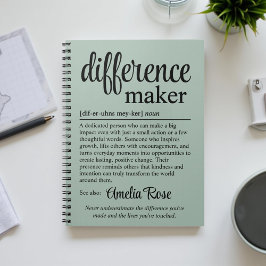 Personalized Difference Maker Definition Gift Notitieboek