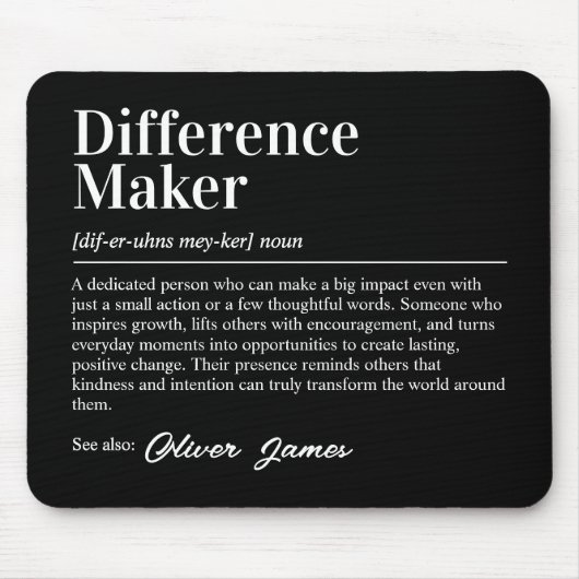 Personalized Difference Maker Definition Muismat (Voorkant)
