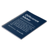 Personalized Difference Maker Definition Notitieboek (Linkerzijde)