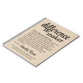 Personalized Difference Maker Definition Notitieboek (Linkerzijde)