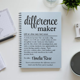 Personalized Difference Maker Definition Thank You Notitieboek