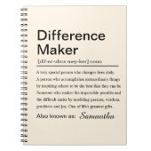 Personalized Difference Maker Notitieboek (Voorkant)