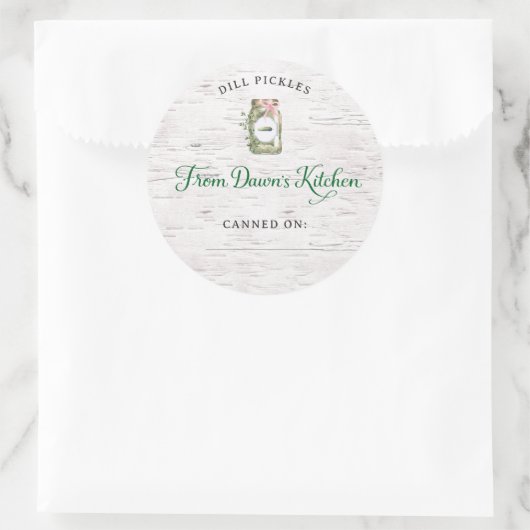 Personalized Dill Pickles Canning Stickers (Tas)