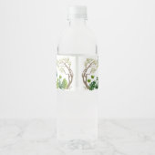 Personalized Dinosaur Baby Shower Waterfles Etiket (Achterkant)