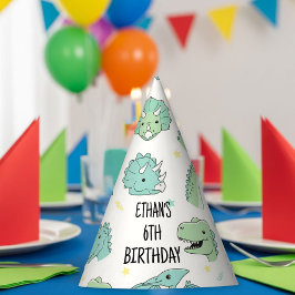 Personalized Dinosaur Birthday Hats | Dino Party  Feesthoedjes