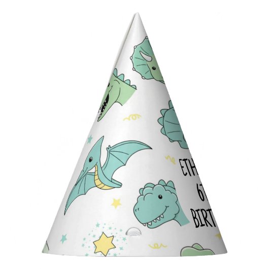 Personalized Dinosaur Birthday Hats | Dino Party  Feesthoedjes (Links)
