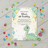 Personalized Dinosaur Birthday Invitation Kaart