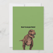Personalized Dinosaur Jungle 1st Birthday Invite Kaart (Achterkant)