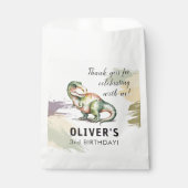 Personalized Dinosaur Kids Birthday Party Bedankzakje (Voorkant)