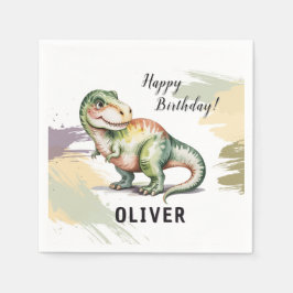 Personalized Dinosaur Kids Birthday Party Servet
