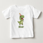 Personalized Dinosaur Kids T-Shirt with Name (Voorkant)