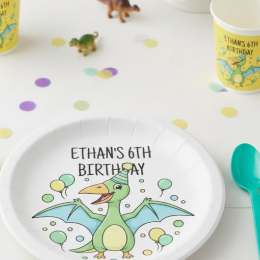 Personalized Dinosaur Paper Plates - Set of 8  Papieren Bordje
