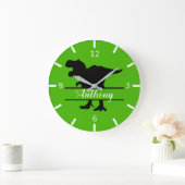 Personalized Dinosaur plein Wall Clock Grote Klok (Huis)