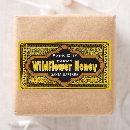 Personalized Dirigible Honey Jar Etiket (Insitu)