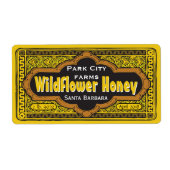 Personalized Dirigible Honey Jar Etiket (Voorkant)