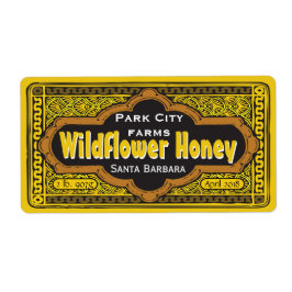 Personalized Dirigible Honey Jar Etiket