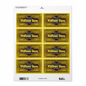 Personalized Dirigible Honey Jar Etiket (Full Sheet)