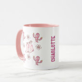 Personalized Disco Cowgirl Boot and Cactus Coffee Mok (Voorkant links)