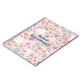 Personalized Ditsy Flowers Blush  Notitieboek (Linkerzijde)
