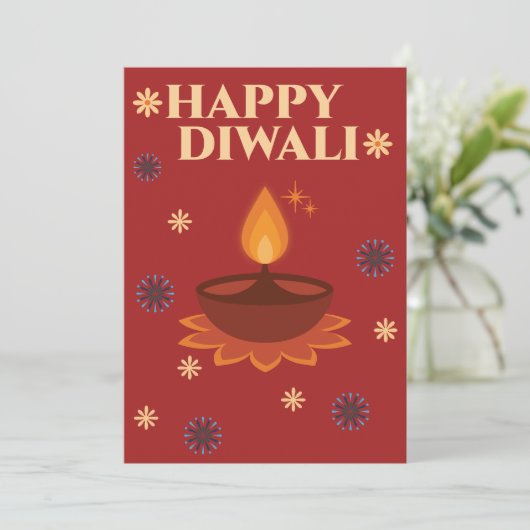 Personalized Diwali Card Bedankkaart (Staand voorkant)