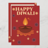 Personalized Diwali Card Bedankkaart (Voorkant / Achterkant)