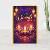 Personalized Diwali Celebration Festival Card Kaart (Voorkant)