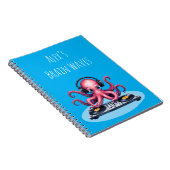 Personalized DJ Octopus Brain Waves Design Notitieboek (Rechterzijde)