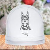 Personalized Doberman Dog Christmas Sneeuwbol
