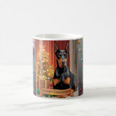 Personalized Doberman Pinscher Christmas Mug – Cus Koffiemok (Center)
