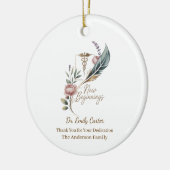 Personalized Doctor Appreciation New Beginnings Keramisch Ornament (Links)