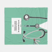 Personalized Doctor Graduation Gift Fleece Deken (Voorkant (Horizontaal))