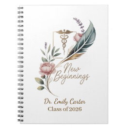 Personalized Doctor Graduation New Beginnings Notitieboek