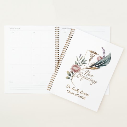 Personalized Doctor Graduation New Beginnings Planner (Display)