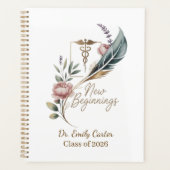 Personalized Doctor Graduation New Beginnings Planner (Voorkant)