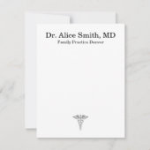 Personalized Doctor Note Cards Notitiekaartje (Voorkant)