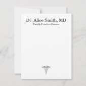 Personalized Doctor Note Cards Notitiekaartje (Achterkant)
