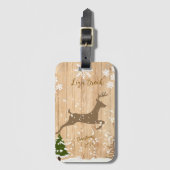 Personalized doe Christmas bauble Bagagelabel (Voorkant (verticaal))