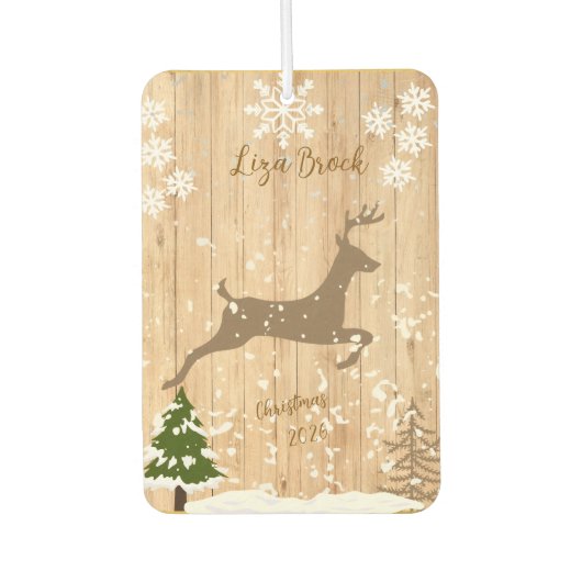 Personalized doe Christmas bauble  Luchtverfrisser (Voorkant)