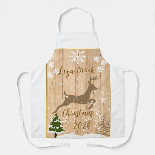 Personalized doe Christmas bauble Schort (Voorkant)