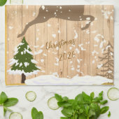 Personalized doe Christmas bauble Theedoek (Gevouwen)