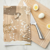 Personalized doe Christmas bauble Theedoek (Quarter Fold)