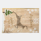 Personalized doe Christmas bauble Theedoek (Horizontaal)